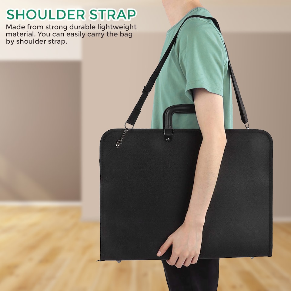 image 1 of A2 Art Work Picture Painting Folder Bag Water Proof Portfolio Design Black