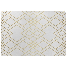 Golden Geo Pattern (Rug) Gold | Small: 60x110cm