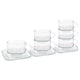 image 1 of LAV 12pc Cozy Stacking Glass Coffee Cups & Saucer Set - 270ml | Clear | Clear