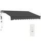 image 9 of Outsunny Electric Retractable Awning w/ Aluminium Frame Beige Cream | Beige