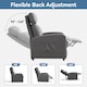 image 2 of CozyWell Grey Linen Fabric Reclining Arm Chair | Grey