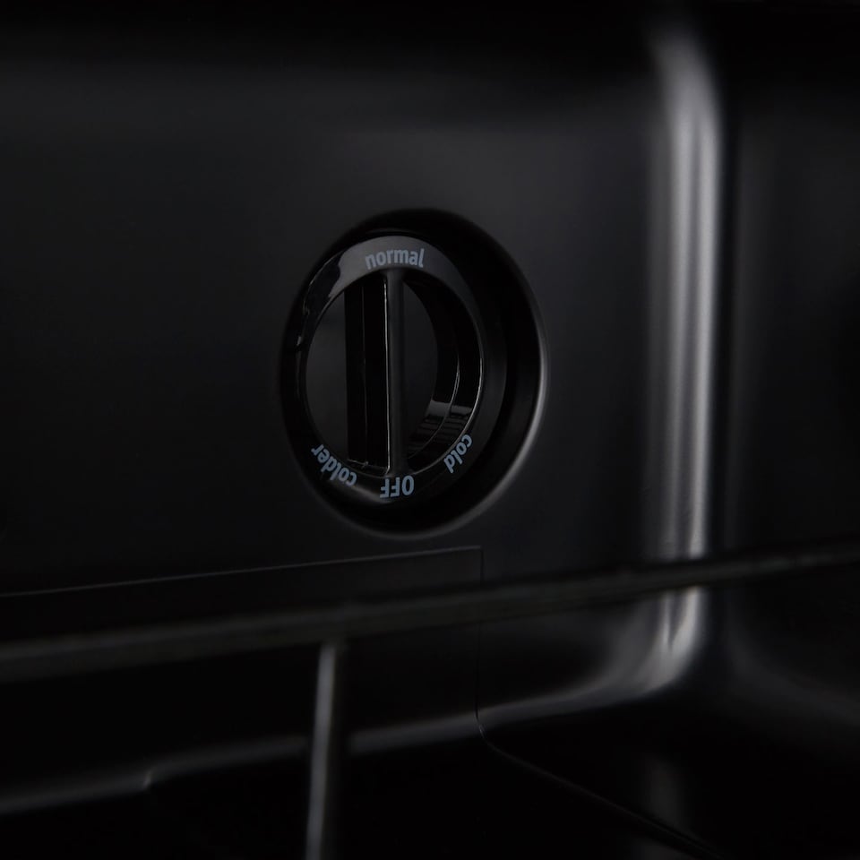 image 1 of Cookology BC46BK Tabletop Drinks Cooler, Black, 43L, 40 Can Capacity, Removable Shelves, Adjustable Temp