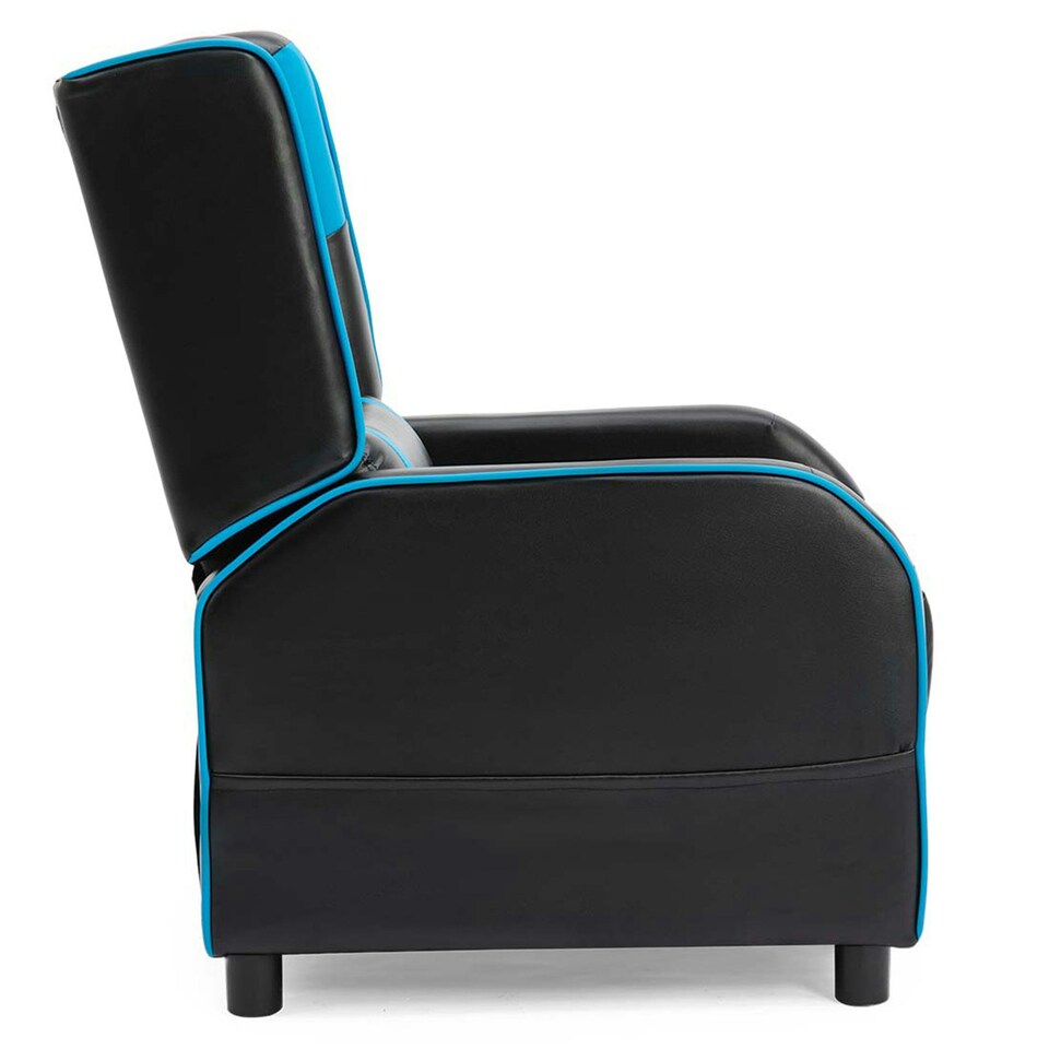 image 1 of Ranger X Faux Leather Recliner Armchair Sofa Cinema Gaming Chair (Blue)