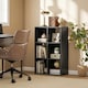 image 2 of HOMCOM Industrial Style Storage Shelf, Bookcase, Bookshelf | Black | Black wood effect | 60W x 30D x 93H cm