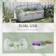 image 3 of Outsunny Raised Garden Bed Planter Box with Greenhouse, Large Window, Clear