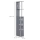 image 5 of HOMCOM Tall Bathroom Cabinet, Freestanding Bathroom Storage Cabinet with 2-Tier Shelf and Drawers, Narrow Cupboard Storage Unit, Grey