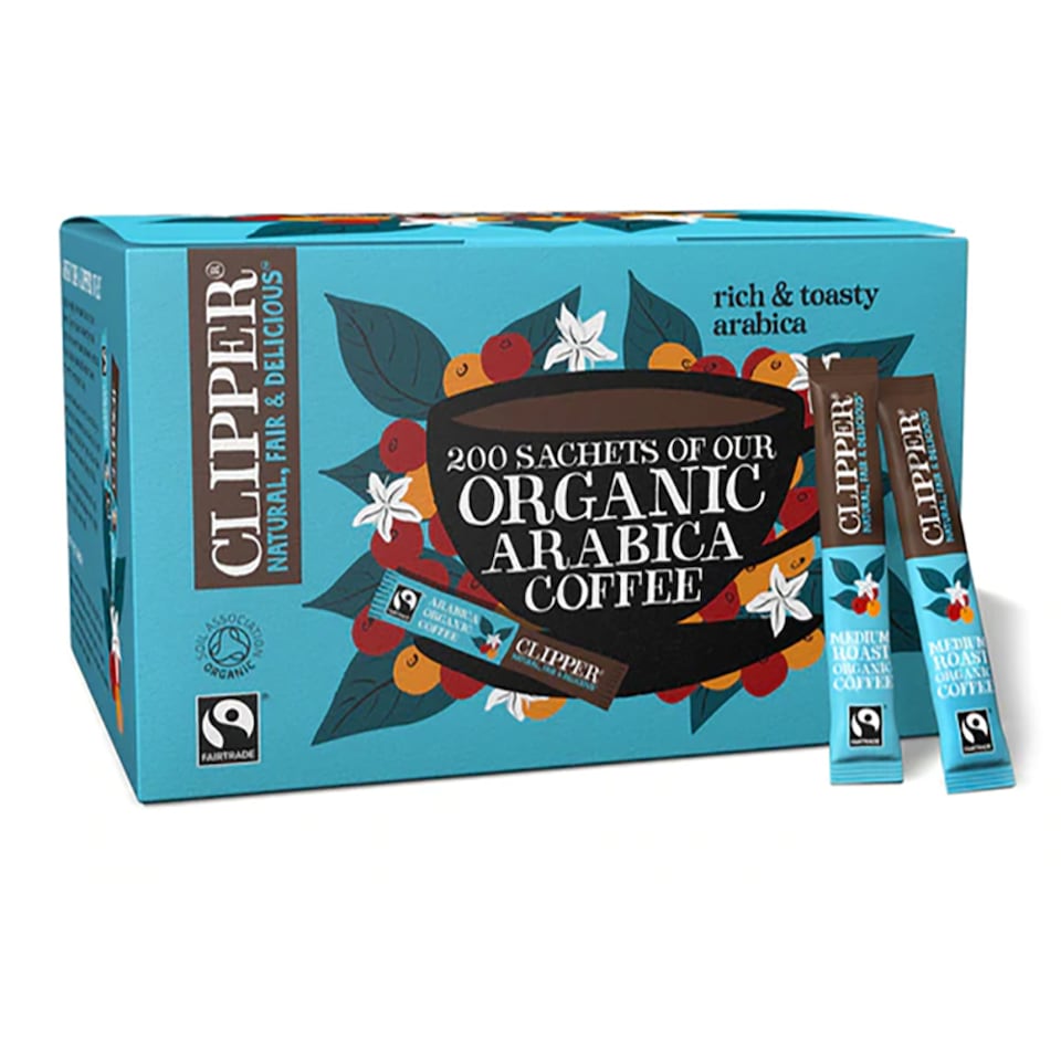 Organic Fairtrade Arabica Coffee 200 Sachets (Clipper)