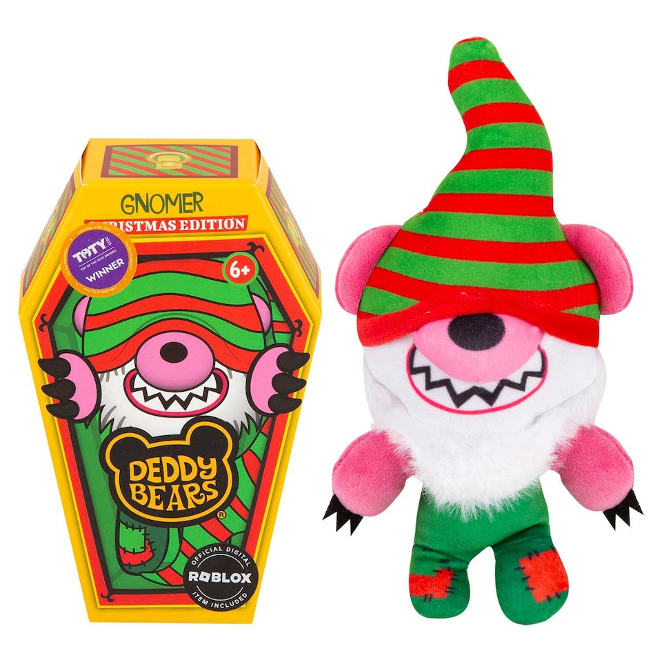 image 1 of PMS Deddy Bears Gnomer Plush Toy 14 x 15 x 8 cm in Coffin Box, Green
