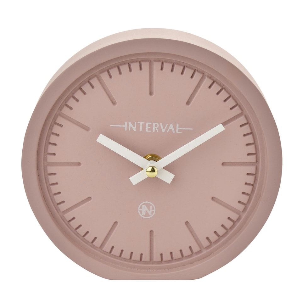image 1 of Interval Minimalist Desk Clock 15cm - Pink Pink