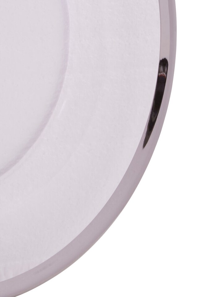 image 1 of Ida Glass Dinner Plate With Silver Rim