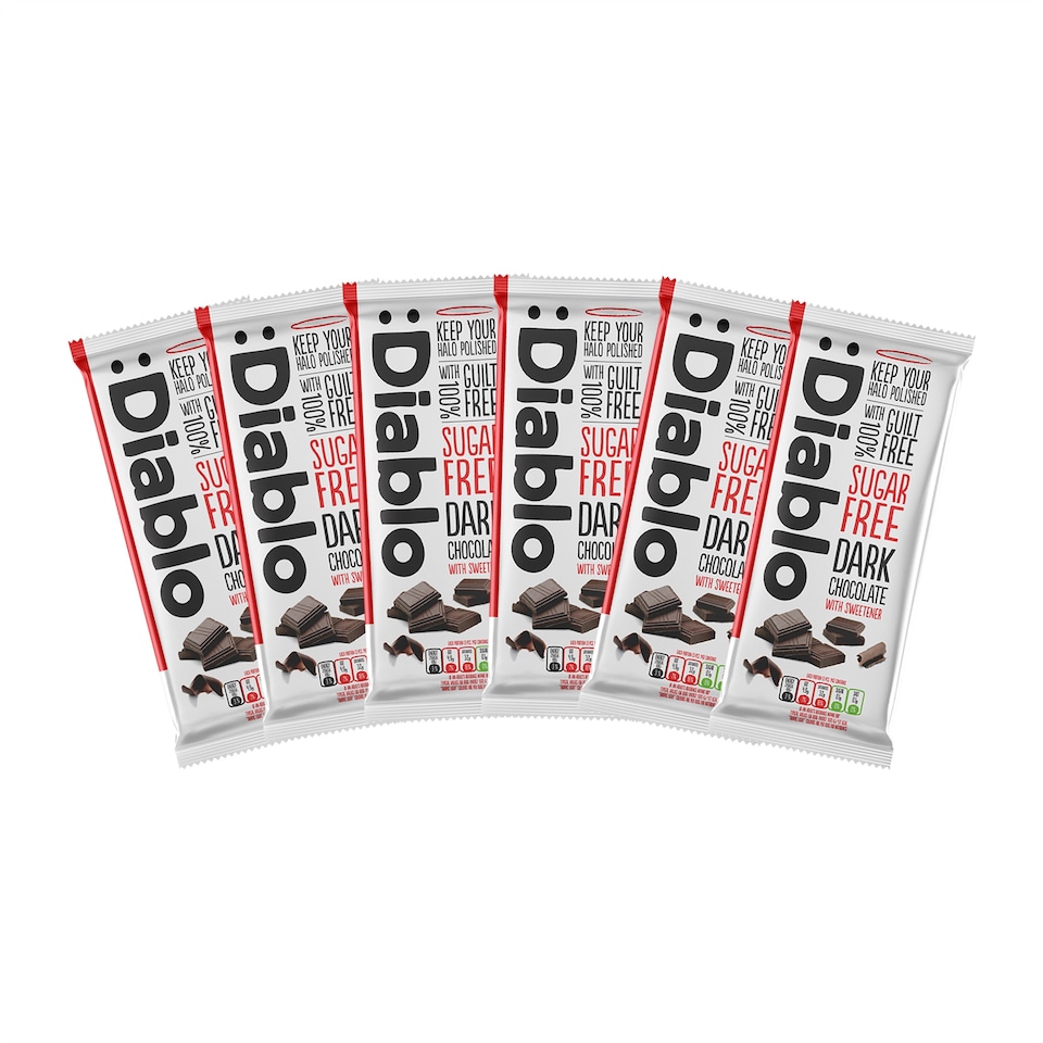 Diablo Sugar Free Dark Chocolate Bar 85g 6 Pack