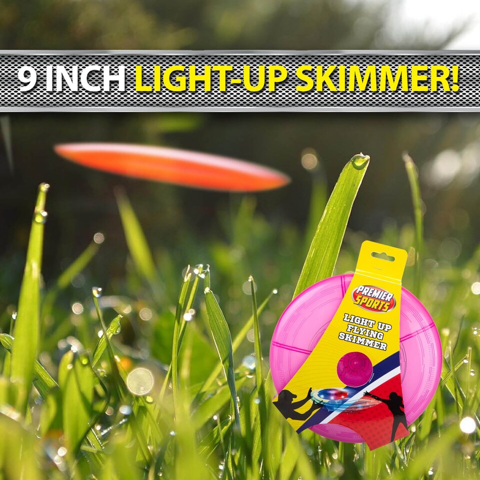 image 1 of VFM e-Store Light Up Flying Skimmer Frisbee - 22 cm, Batteries Included