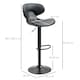 image 7 of HOMCOM Adjustable Swivel Bar Stools Set of 2, Barstools for Counter Bar, Grey