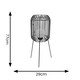 image 3 of ValueLights Solar Powered Outdoor Black Squat Tripod Floor Lamp with Globe Bulb
