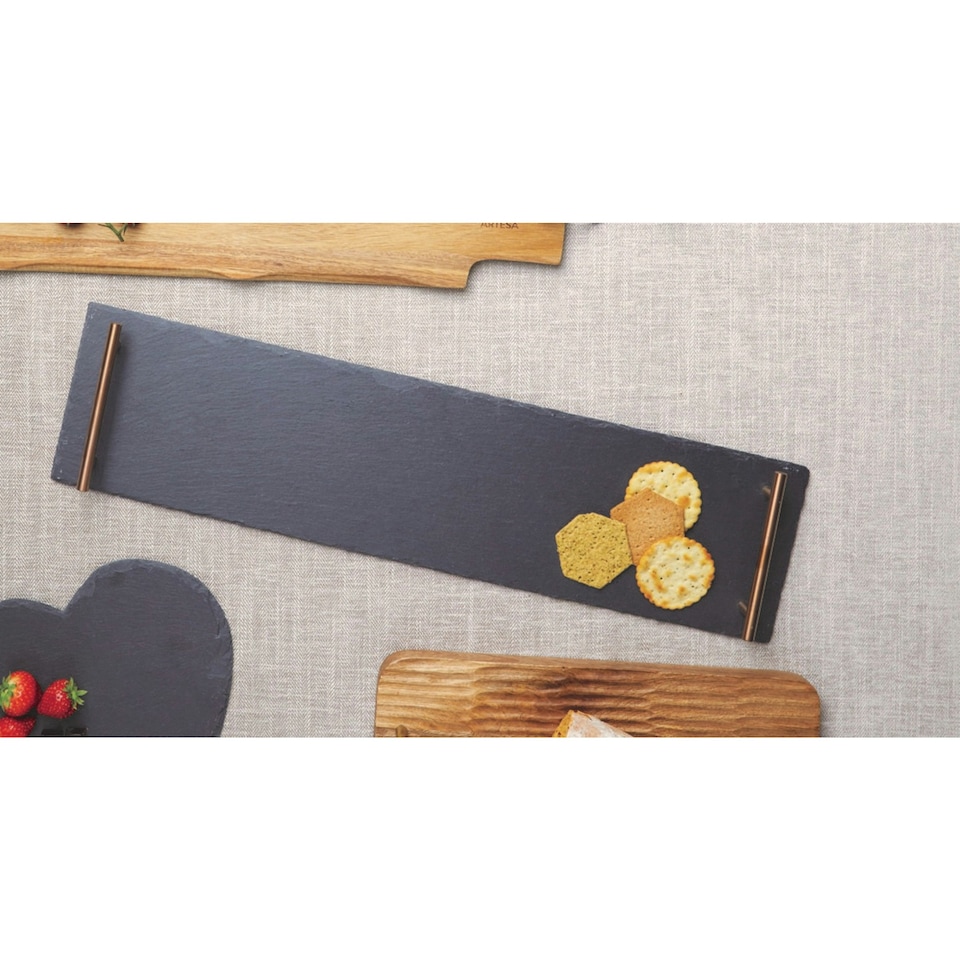 image 1 of Artesà Hand Finished Serving Platter with Copper Handles