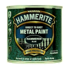 Hammerite Direct To Rust Metal Paint 250ml Blue | Hammered