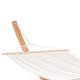 image 9 of Outsunny Outdoor Garden Hammock with Wooden Stand Swing Hanging Bed for Patio White | White