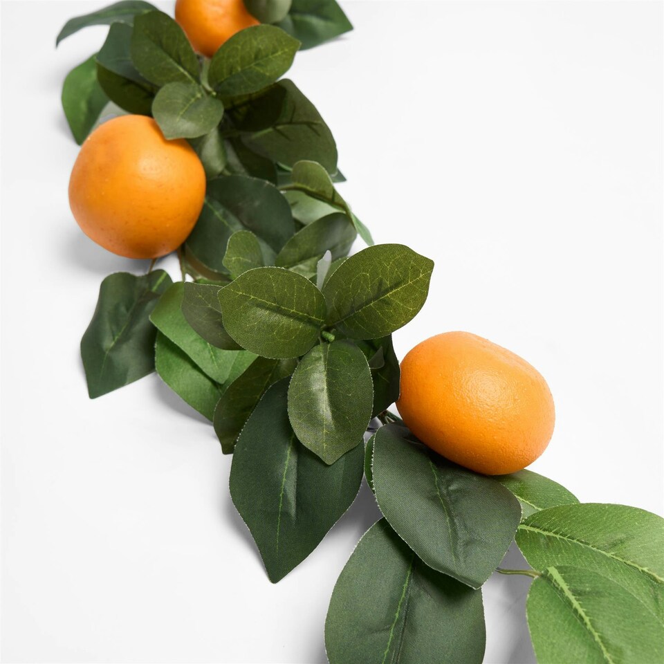 image 1 of OHS Natural Home Fireplace Table Decor Artificial Orange Garland, 180cm - Orange