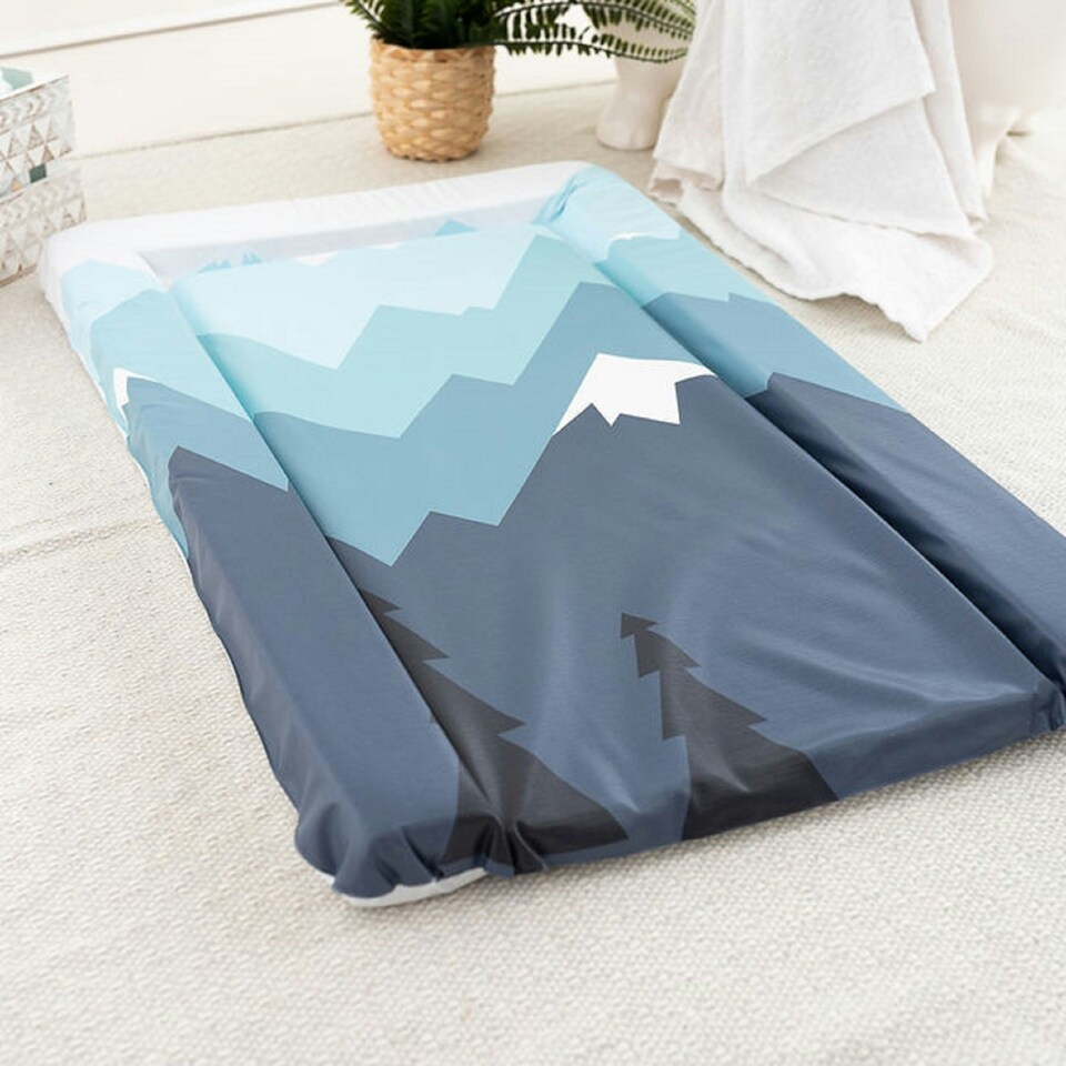 image 1 of Gilded Bird Flat Baby Changing Mats -Blue Mountains