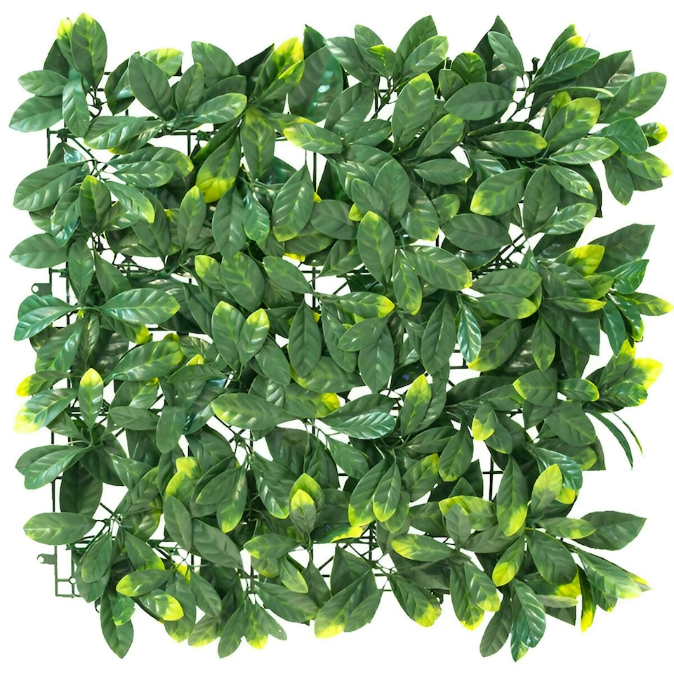 image 1 of Primrose Laurel Leaf Artificial Garden Patio Outdoor Panels 50cm x 50cm Set of 8