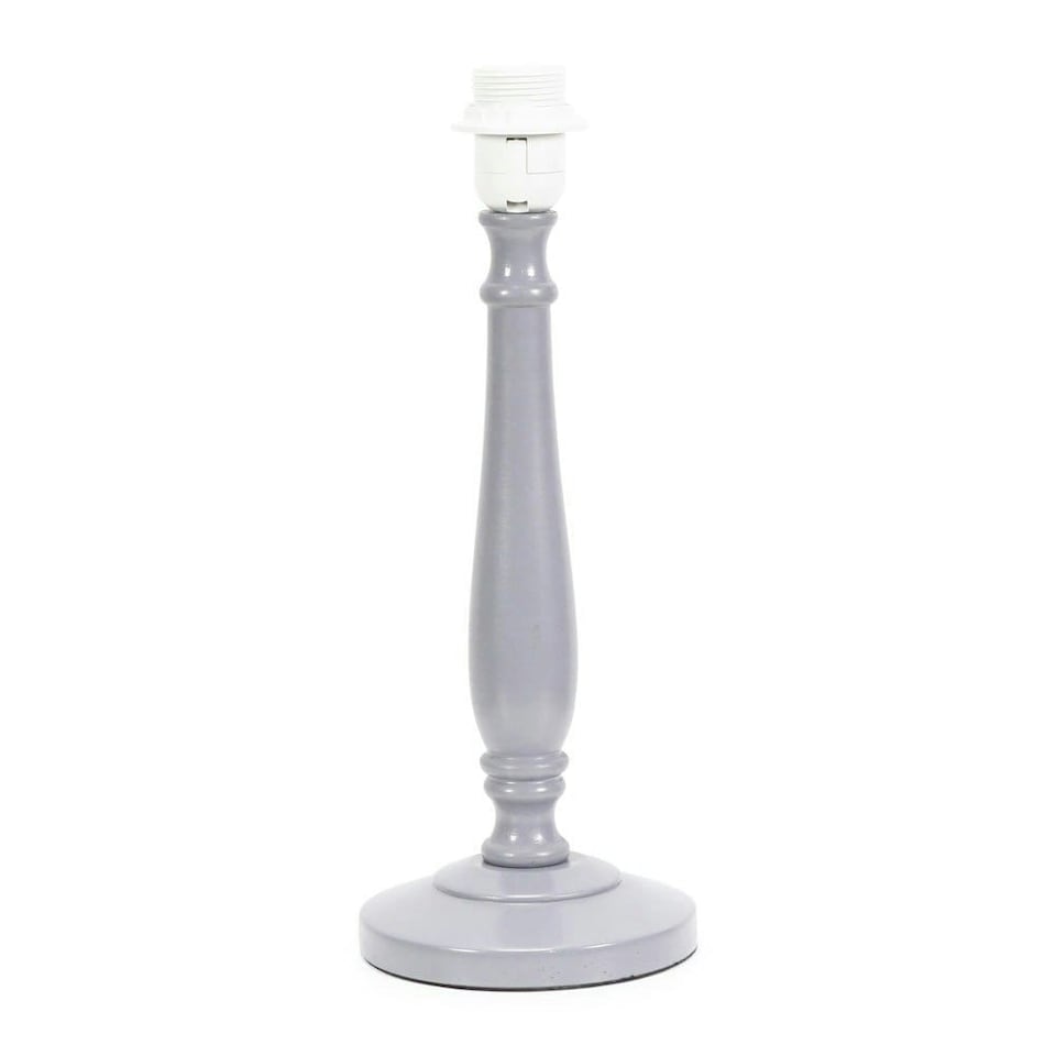 image 1 of ValueLights Victoria Grey Wood Table Lamp Base Only | Grey