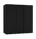 image 1 of 120cm 3 Sliding Doors Children Kids Wardrobe Bedroom Storage Closet Hanging Rail | Black | Black | 1