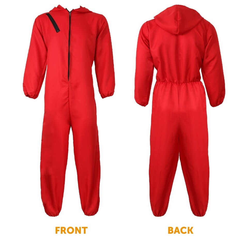 image 1 of Bank Robber Costume & Mask | Red | XL