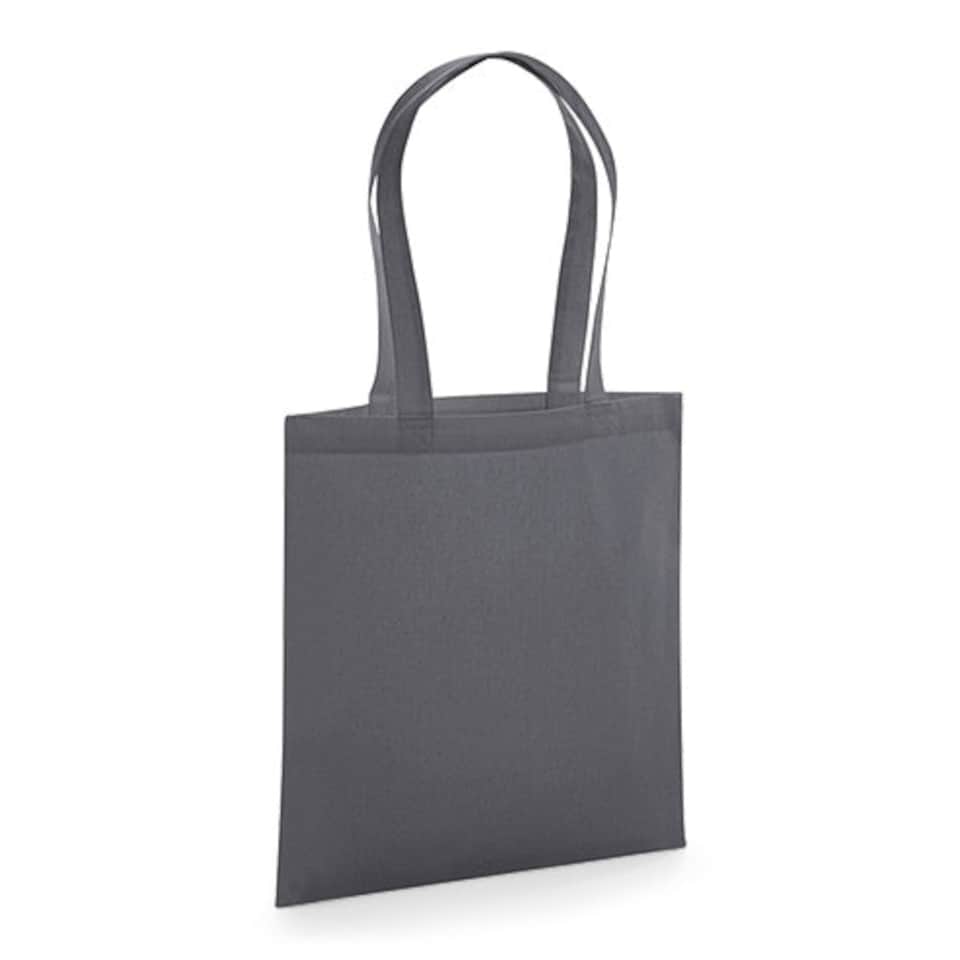image 1 of Westford Mill Organic Premium Cotton Tote Bag - Graphite - One Size Grey