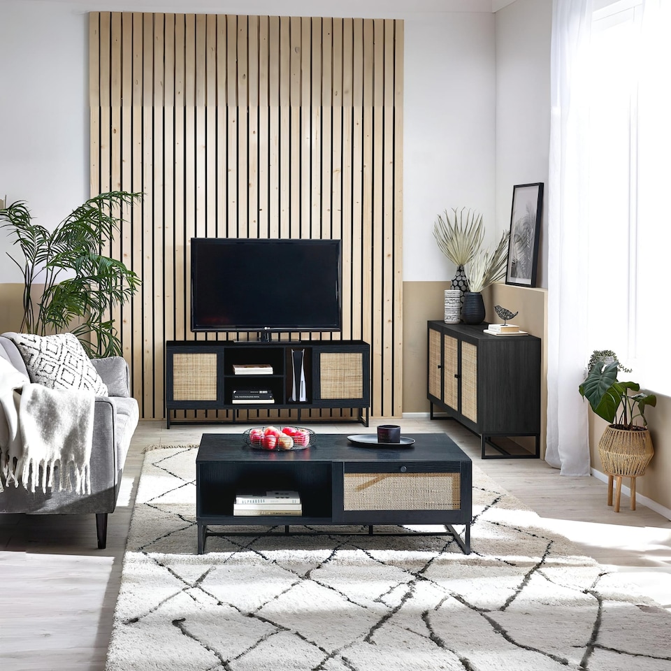 image 1 of Portree Stylish Coffee Table in Black