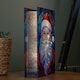 image 6 of 28cm Battery Powered Light up Glass Christmas Decoration with Santa & Warm White LEDs
