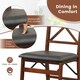 image 7 of COSTWAY Set of 2 Folding Chair Padded Kitchen Dining Seat Brown