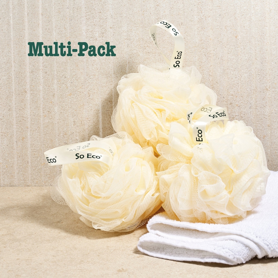 image 1 of So Eco Bath & Shower Pouf 3-Pack