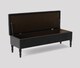 image 2 of Alyana 150cm Wide Tufted Rectangle Ottoman Storage Bench - Upholstery Velvet Shoe Bench with Turned Wooden Legs