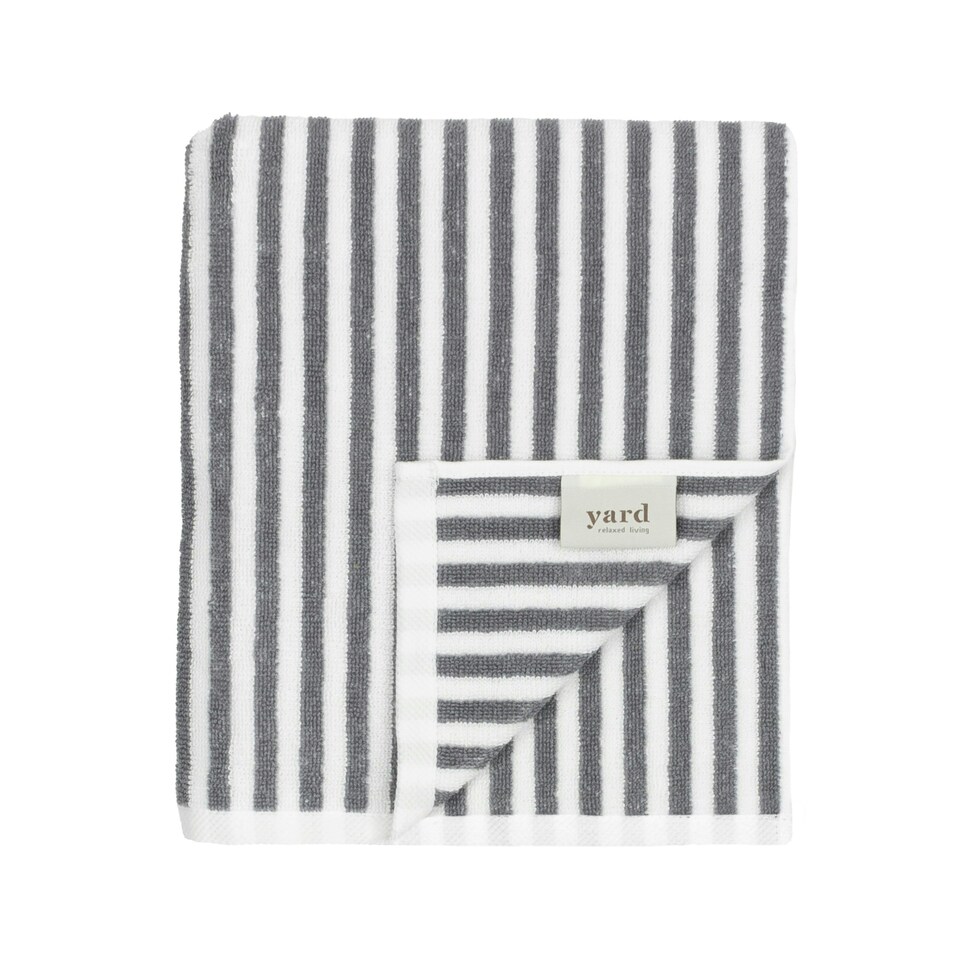 image 1 of Yard Hebden Striped Cotton Grey Hand Towel Multi