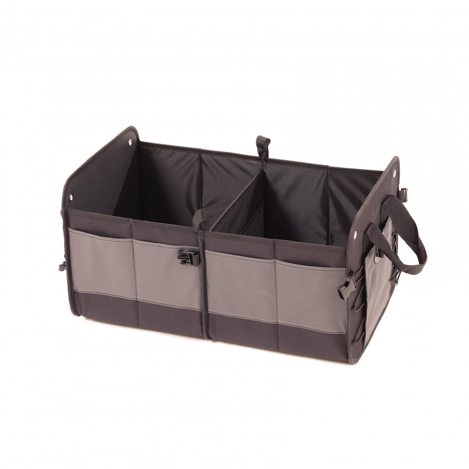 image 1 of Foldable Folding Car Boot Storage Organiser Tidy Bag Box | Grey