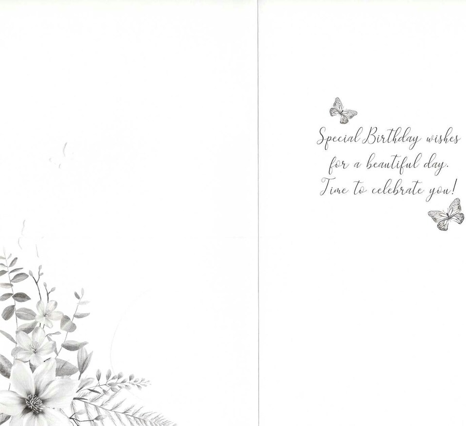 image 1 of Embellished Vase Of Flowers 60th Birthday Card
