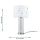 image 8 of Aura - Chrome Table Lamp with White Fern Cut Out Silver Inner Shade Chrome | White