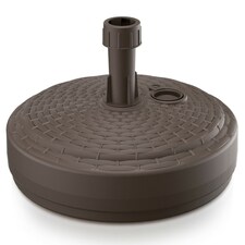 Round Umbrella Rattan Parasol Base | Brown | 1