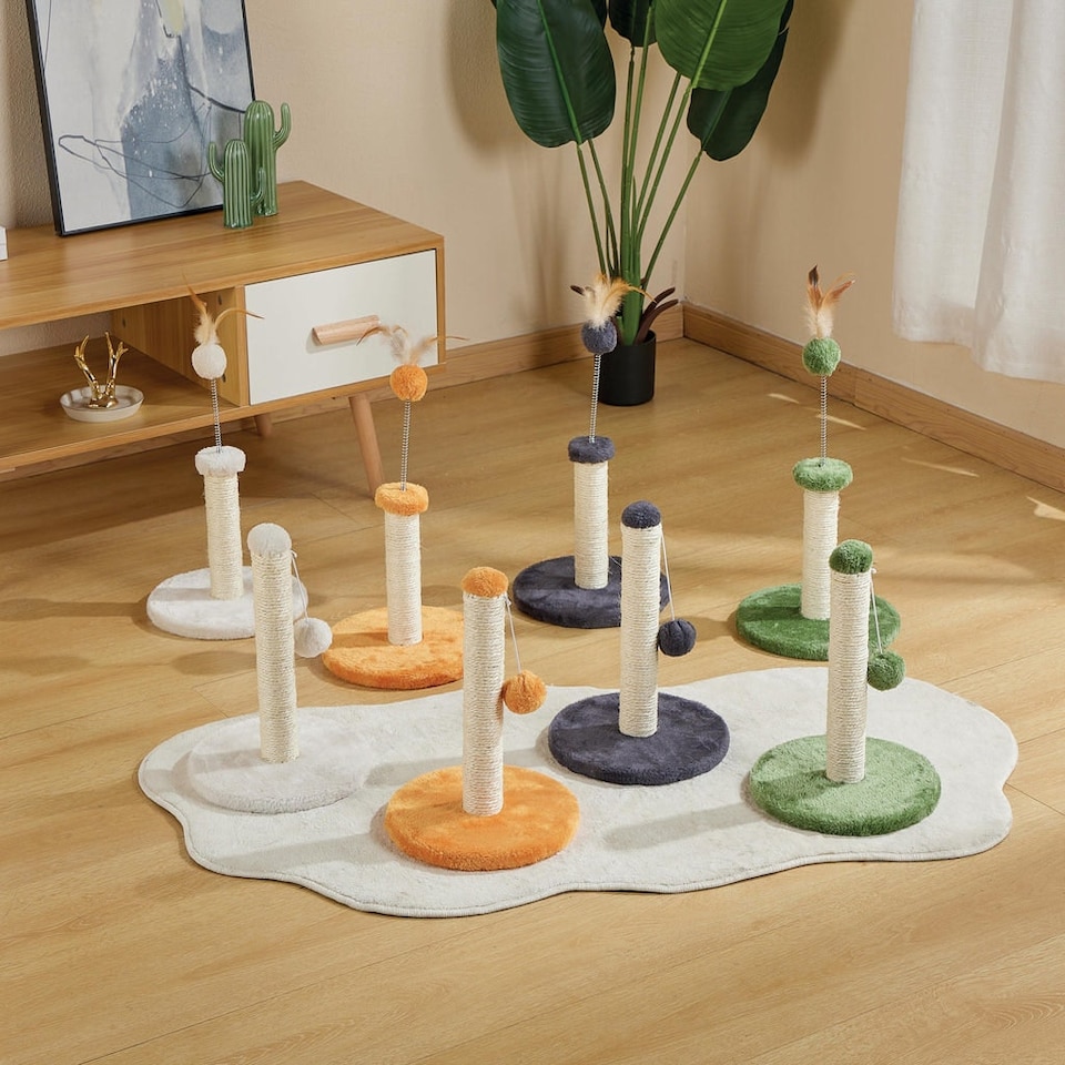 image 1 of M-PETS My First Cat Tree Pompom Green