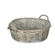 image 2 of Large Round Antique Wash Display Tray | Brown | Brown | Large