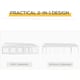 image 4 of Outsunny 8m Gazebo Garden Marquee Canopy Party Carport Shelter Garage Tent White