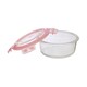 image 4 of Interiors by Premier 620ml Round Food Storage Container, BPA-Free PP Pink Lid Kitchen Food Storage Container, Food Containers