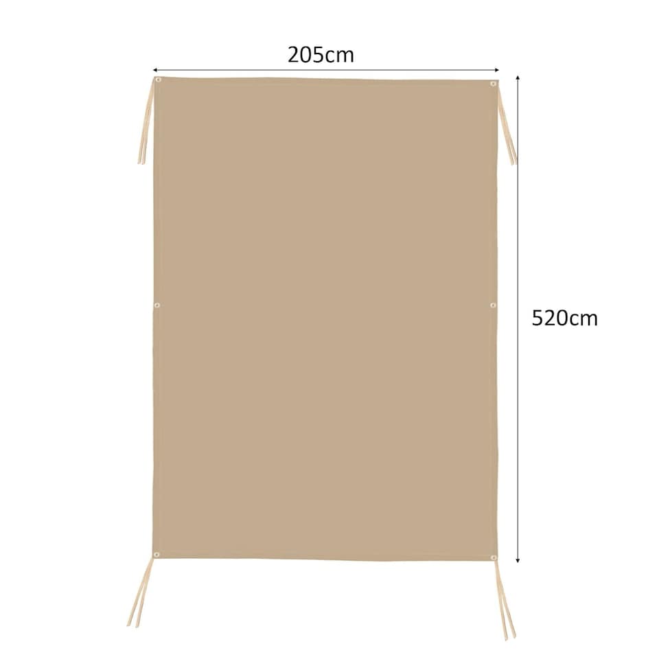 image 1 of COSTWAY Sun Block Shade Cloth 17FT x 7FT Mesh Netting w/Taped Edge | Multi