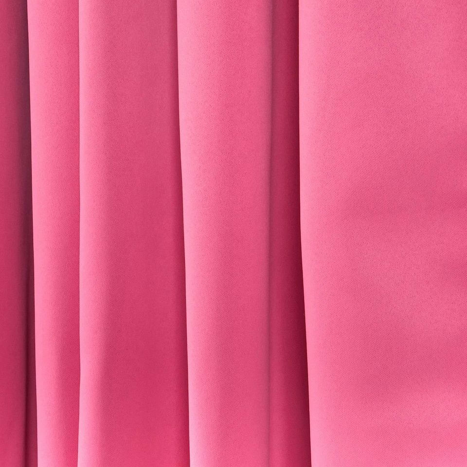 image 1 of OHS Plain Dyed Thermal Insulated Panel Pair Ring Top Blackout Eyelet Curtains, 66x54" Pink