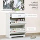 image 4 of HOMCOM Tipping Shoe Cabinet Hall Organizer with Flip Drawers for Entry 16 Pairs