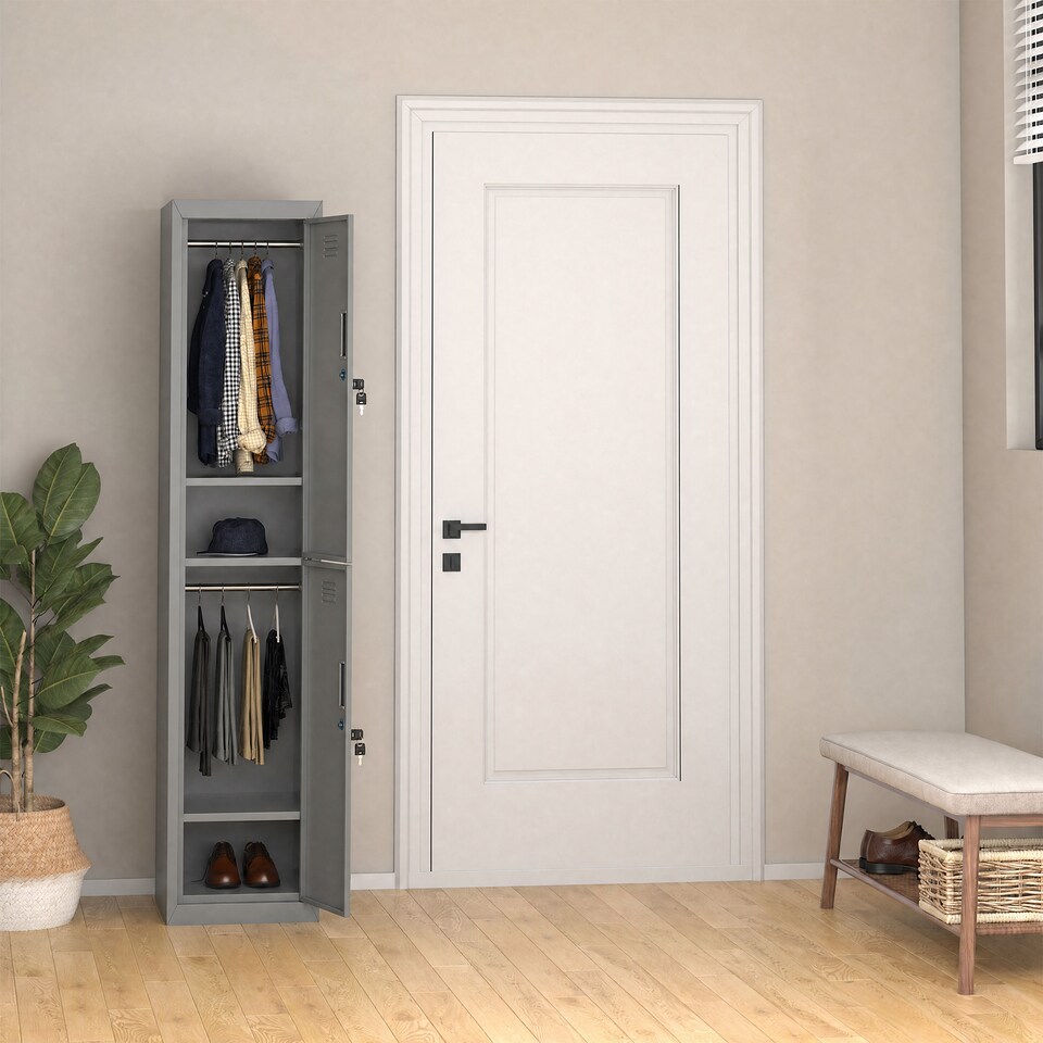 image 1 of Vinsetto 1.8m Locker Office Cabinet Storage Cold Rolled Steel w/ Storage Shelves