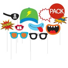 Creative Party Birthday Photobooth Props (Pack of 10) - Multicoloured - One Size (UTSG28453)