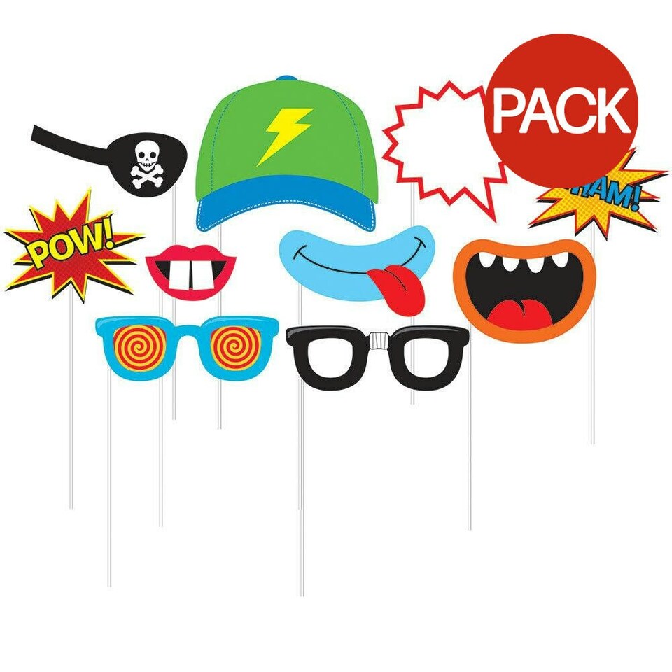 Creative Party Birthday Photobooth Props (Pack of 10) - Multicoloured - One Size (UTSG28453)