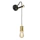 image 1 of Douille 1 Light Indoor Wall Light Black, Polished Brass, E27