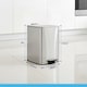 image 5 of Harbour Housewares Square Stainless Steel Kitchen Pedal Bin - 20L | Black | Black | One Size
